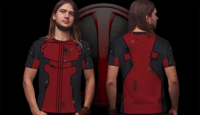 Футболки с полной запечаткой: deadpool дэдпул